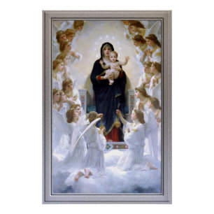 Poster La Vierge aux anges par William Adolphe Bouguere