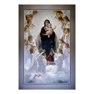 Poster La Vierge aux anges par William Bouguereau