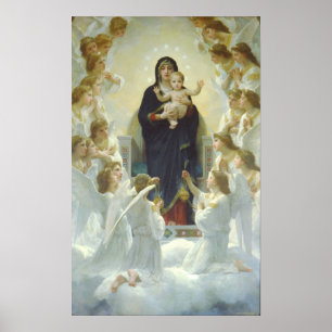 Poster La Vierge aux anges William Adolphe Bouguereau