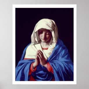 Poster La Vierge dans la prière, 1640-50 (huile sur toile