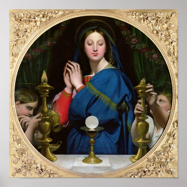 Poster La Vierge de l'hôte, 1854 (Devant)