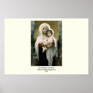 Poster La Vierge des Roses de Bouguereau (1903)