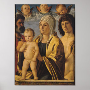 Poster La Vierge et l'Enfant avec St. Peter & St.
