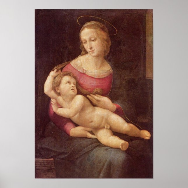 Poster La Vierge (La Vierge de Bridgewater) par Raphael (Devant)