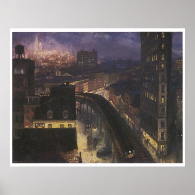 Poster La ville de Greenwich Village, John Sloan (Devant)