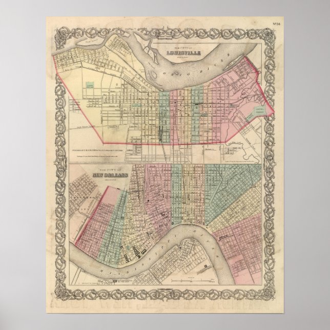 Poster La ville de Louisville, Kentucky (Devant)