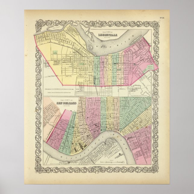 Poster La Ville De Louisville Kentucky (Devant)