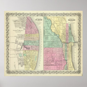 Poster La ville de St Louis Missouri