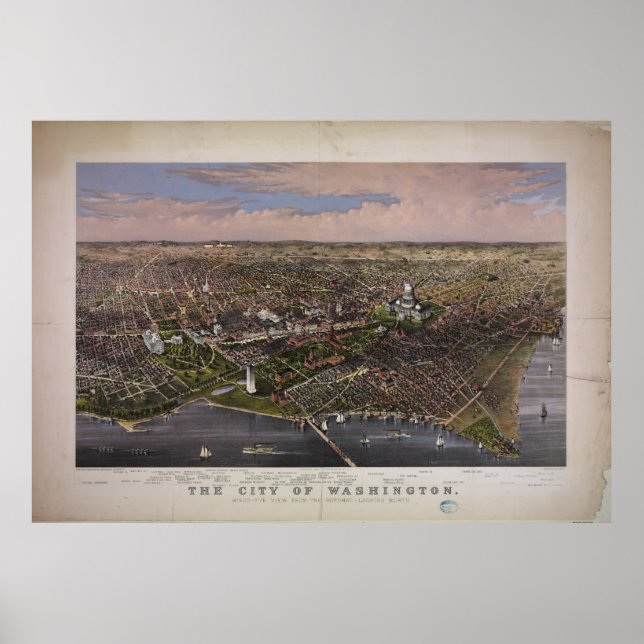Poster La ville de Washington D.C. en 1880 (Devant)