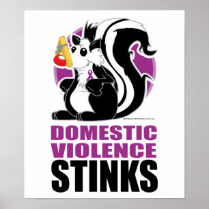 Poster La violence domestique pue