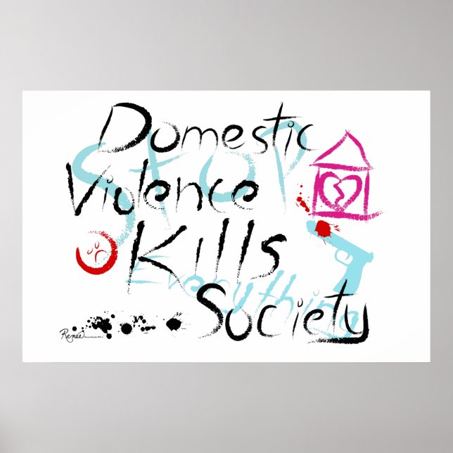 Poster La violence domestique tue la société (Devant)