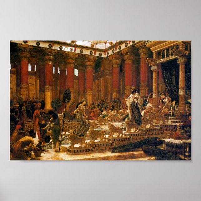 Poster La Visite De La Reine De Sheba Au Roi Salomon (Devant)