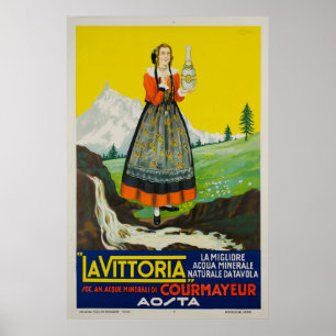 Poster La Vittoria, Courmayeur, Acque minerali,