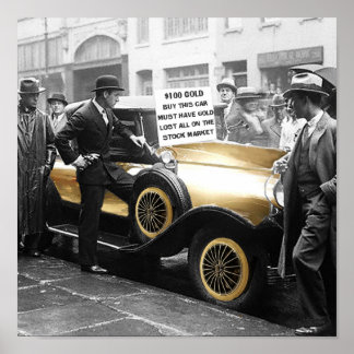 Poster La voiture de la dépression de l'or