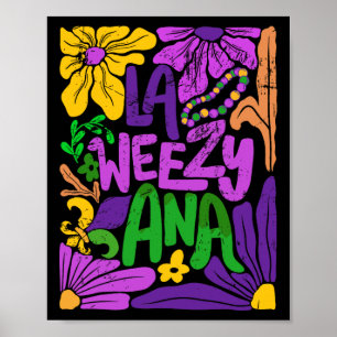 Poster La Weezy Ana Boho Fleur Super Mardi Gras