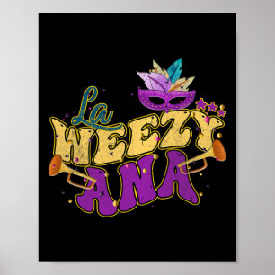 Poster La Weezy Ana Groovy Mardi Gras Louisiane Hommes Fe