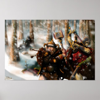 Poster L'abattage dans la neige