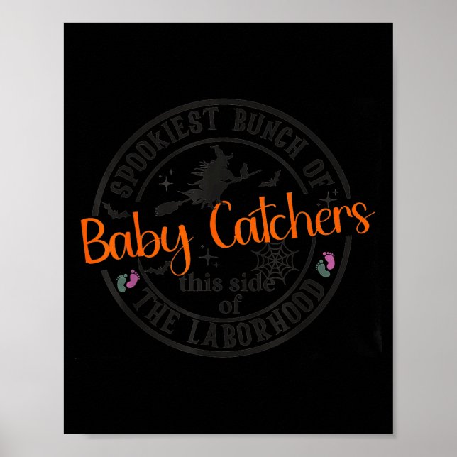 Poster Labor And Delivery Nurse Halloween Witch Hostal Pa (Devant)