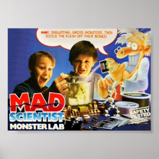 POSTER LABORATOIRE MAD SCIENTIFIQUE MONSTER