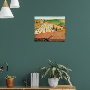 Poster Labour d'automne de Grant Wood
