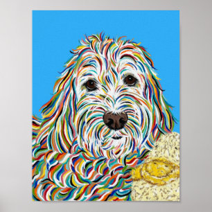 Poster Labradoodle et Ducky