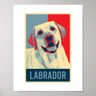 Poster Labrador Retriever Chien Portrait Pop Art