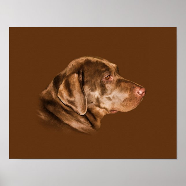 Poster Labrador Retriever Dog, personnalisable (Devant)