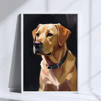Poster Labrador Retriever | Peinture de chien animal de c