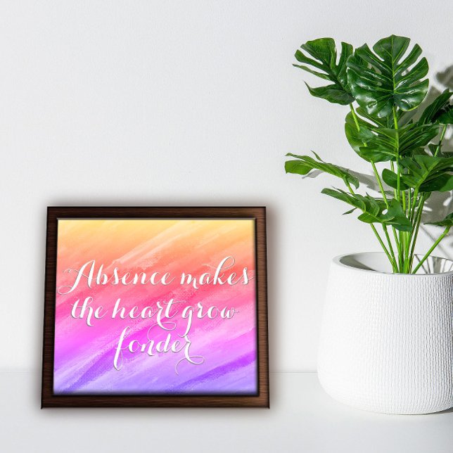 Poster L'absence fait de l'affiche d'encouragement cardia (Créateur téléchargé)