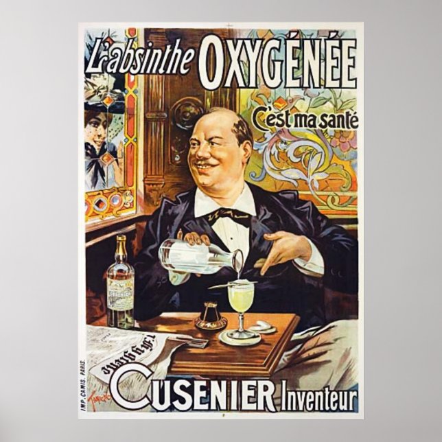 Poster L'Absinthe Cusenier (Devant)