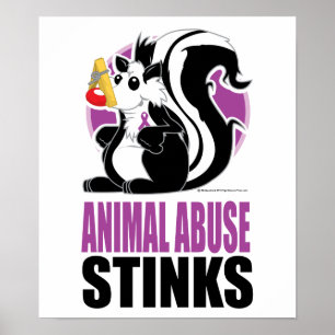 Poster L'abus des animaux puent