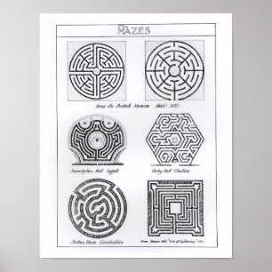 Poster Labyrinthes, c.1900 (gravure) (photo de b/w)