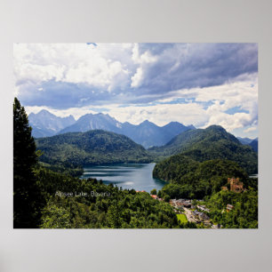 Poster Lac Alpsee, Bavière, Allemagne