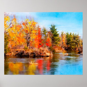 Poster Lac autumn