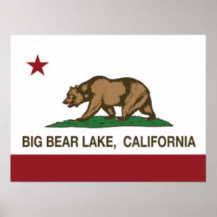 Poster Lac big Bear de République de la Californie