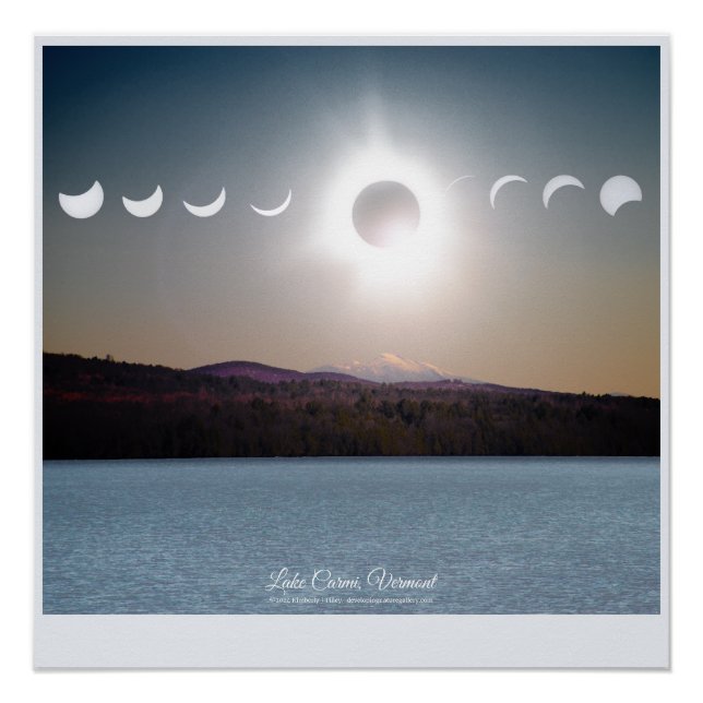 Poster Lac Carmi, Vermont (Devant)