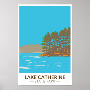 Poster Lac Catherine State Park Arkansas Vintage