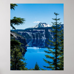 Poster Lac Crater // Vues incroyables sur le parc nationa