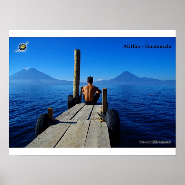 Poster Lac d'Atitlan (Devant)