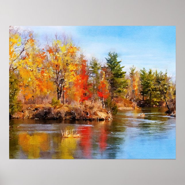 Poster Lac d'automne (Devant)