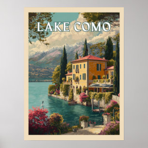 Poster Lac de Côme - Charme Lakeside Italien