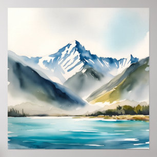 Poster Lac de montagne serein