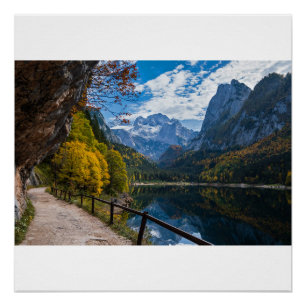 Poster Lac des Alpes Gosauseen Lac Autriche