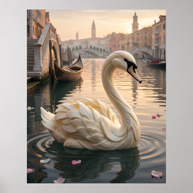 Poster Lac des Cygnes en Mozzarella (Devant)