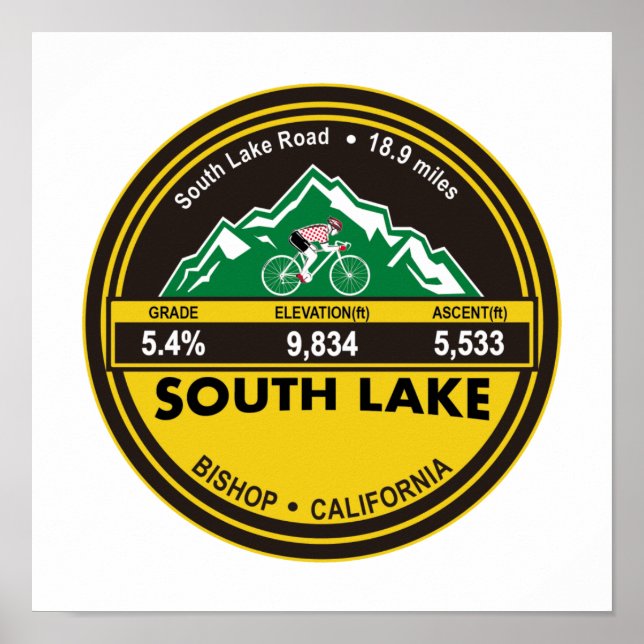 POSTER LAC DU SUD - BISHOP, CA - "CERCLE" (Devant)
