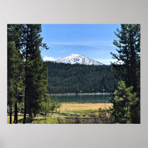 Poster Lac Elk avec Mont Bachelor, OR