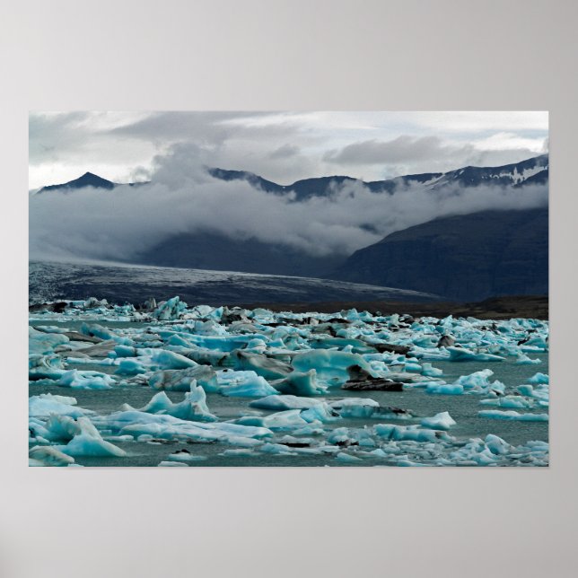 Poster Lac glaciaire Jokulsarlon - Islande (Devant)