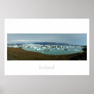 Poster Lac glacier de l'Islande