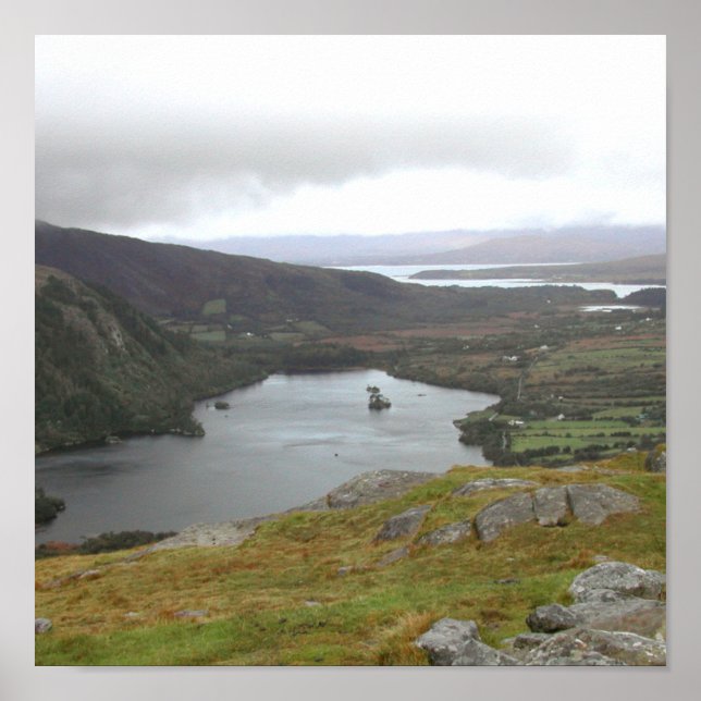 Poster Lac Glanmore de Healy Pass Irlande. (Devant)