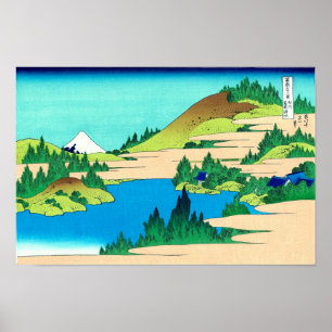 Poster Lac Hakone, Hokusai Art Japonais